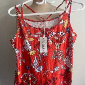 AUSELLY Floral Print Tank